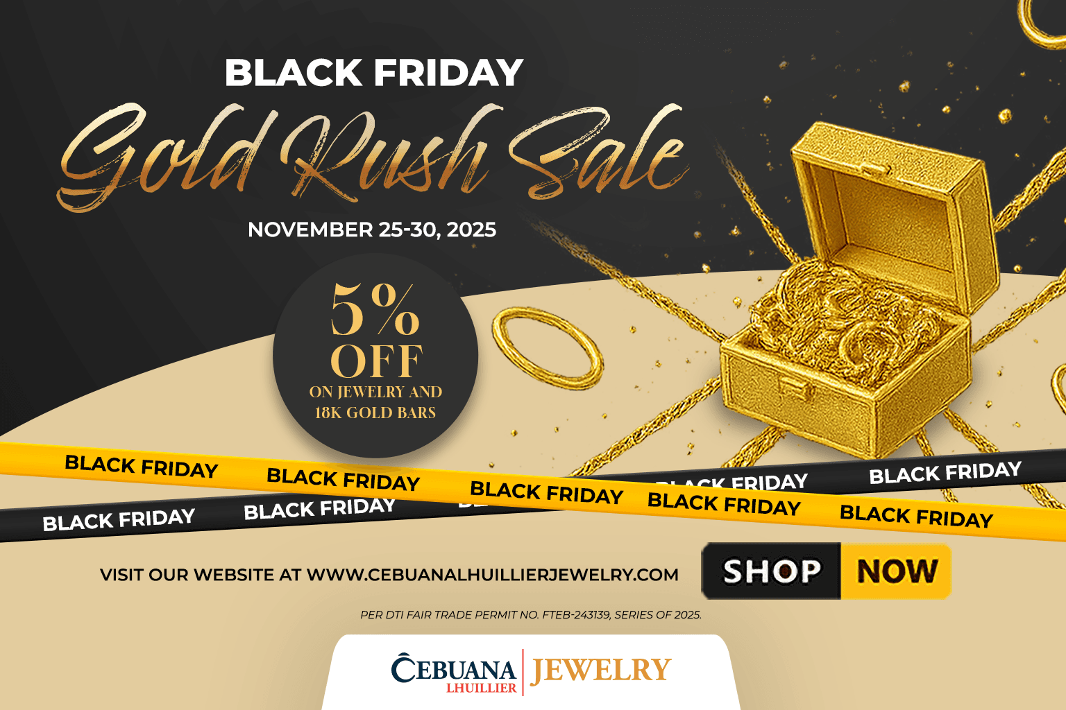 Black Friday Gold Rush Sale - Sitewide 5% Off!